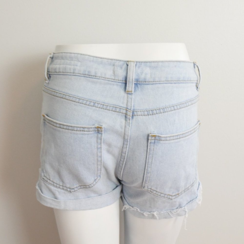 Pacsun High Waisted Mom Shorts Light Wash Distressed Woman's 23